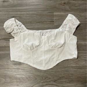 White crop top